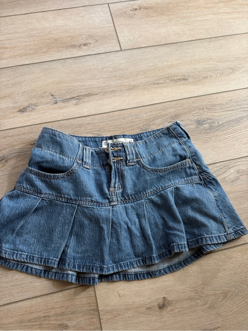 Hollister Blue Denim Mini Skirt